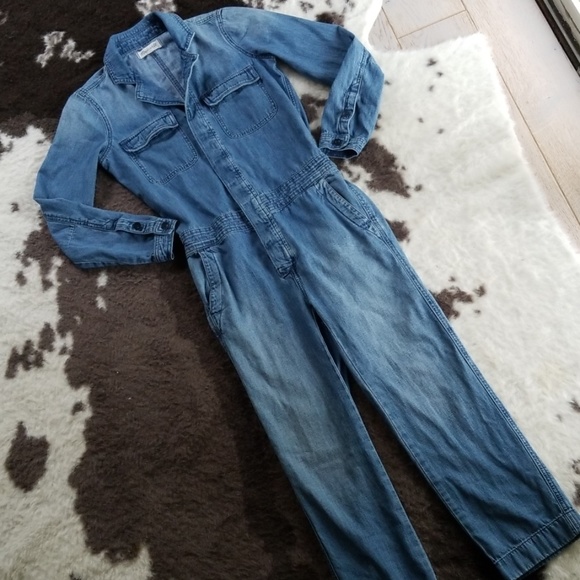 madewell denim coverall romper